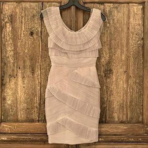 GORGEOUS BCBG MAX AZRIA TAUPE COCKTAIL DRESS—LIKE-NEW, WORN ONCE!